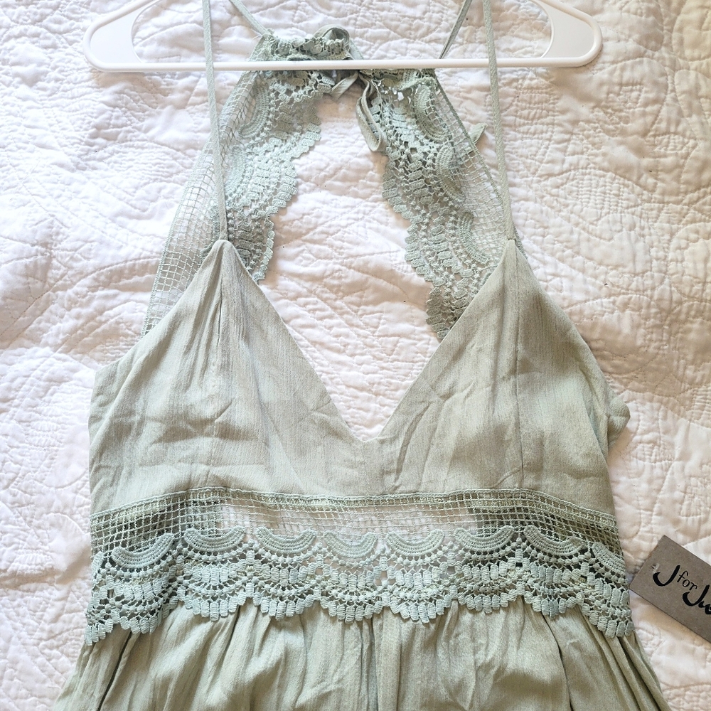 Sage Lace Romper XL